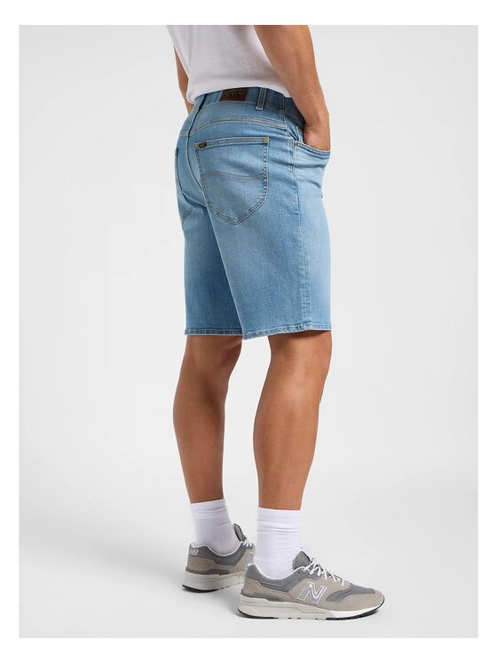 Lee Lee Szorty jeansowe 5 POCKET SHORT Niebieski Regular Fit
