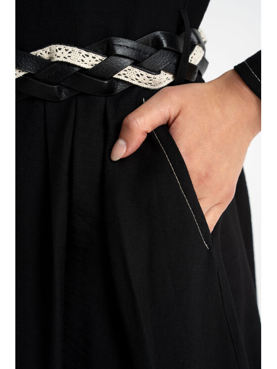 CLICK CLICK Každodenní šaty 60-6154 Černá Regular Fit