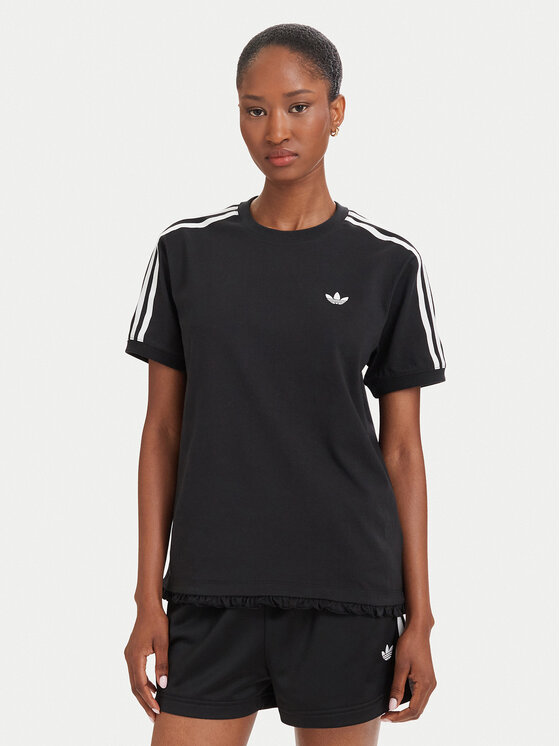 adidas Tricou Pleated 3S LG4313 Negru Regular Fit
