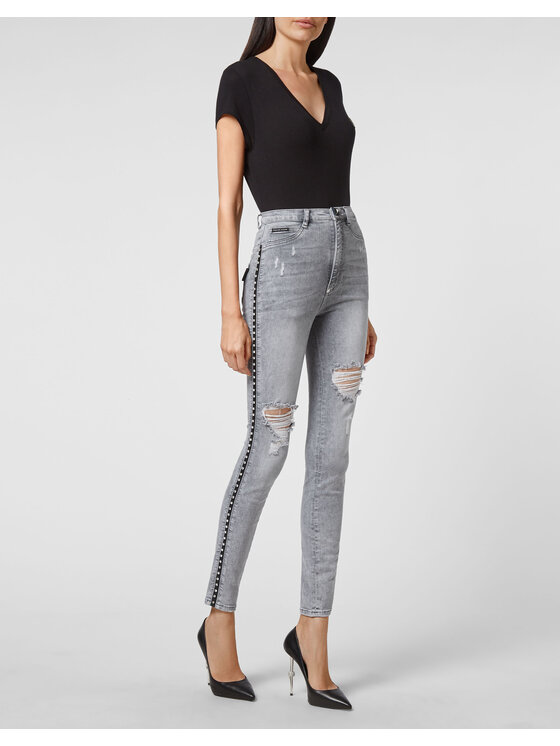 PHILIPP PLEIN PHILIPP PLEIN Jeggings 4343 Grigio Jegging Fit