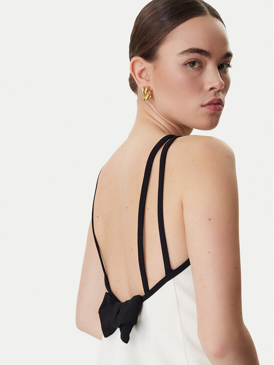 Marella Marella Kokteiļkleita Sapore 2613221113 Écru Regular Fit