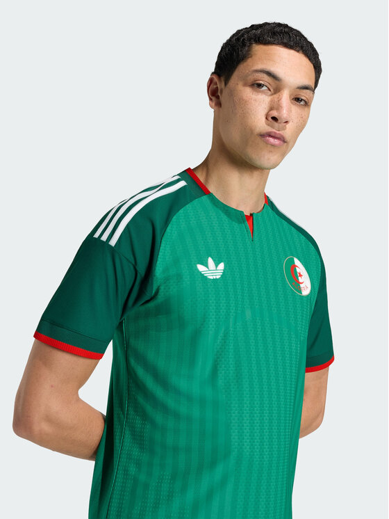 adidas adidas Koszulka techniczna Algeria 26 Away Authentic Jersey Zielony Slim Fit