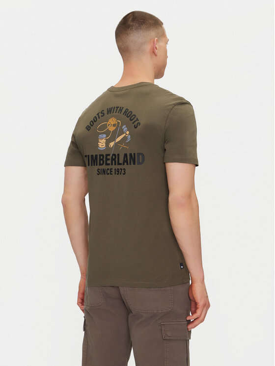 Timberland Timberland Тишърт TB0A2G8S Зелен Regular Fit