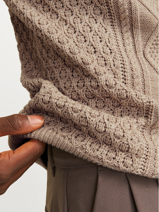 Jack & Jones Jack & Jones Sweter Blunorth 12261780 Beżowy Regular Fit