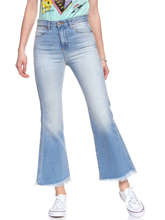Wrangler Wrangler Jeansy RETRO FLARE Niebieski Loose Fit