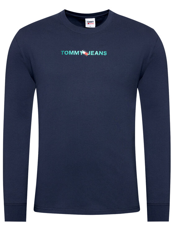 Tommy Jeans Longsleeve Vertical Tommy Logo DM0DM10241 Blu scuro Regular Fit  • Modivo.it