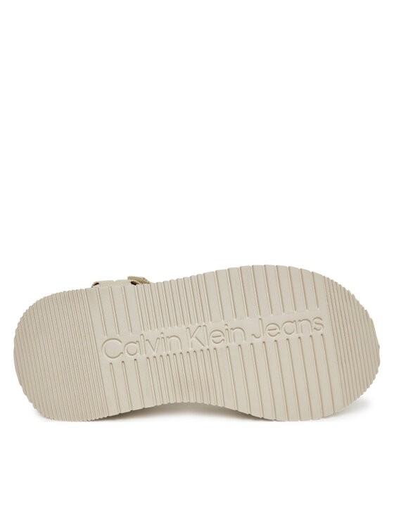 Calvin Klein Jeans Calvin Klein Jeans Sandály Sandal Velcro Webbing Mg YW0YW01693 Écru