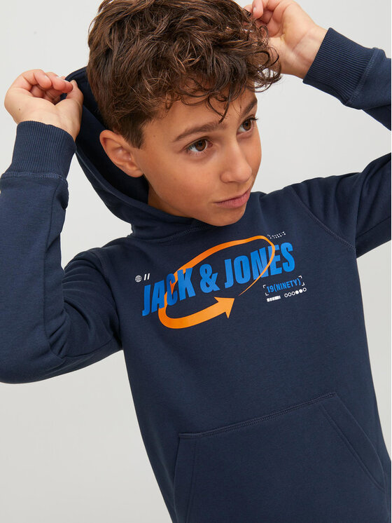 Jack&amp;Jones Junior Sweatshirt 12247700 Dunkelblau Standard Fit CN9189