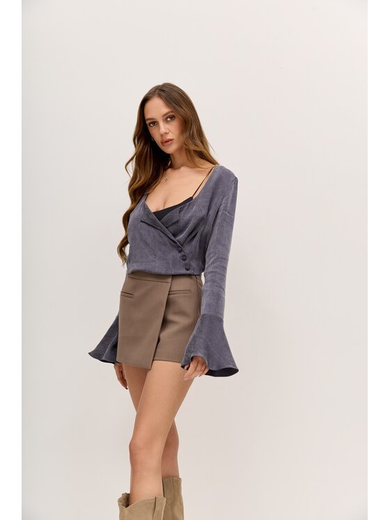 Hottie Hot Hottie Hot Blusa TOGO cupro Blu scuro Regular Fit