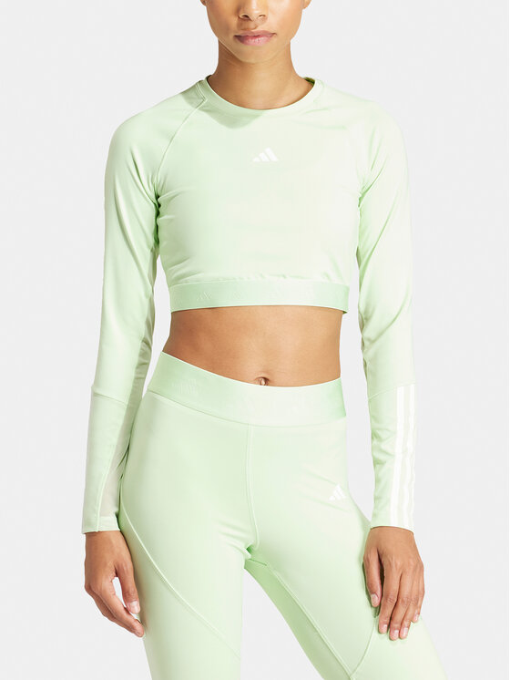 adidas adidas Koszulka techniczna Hyperglam Training IN6776 Zielony Slim Fit