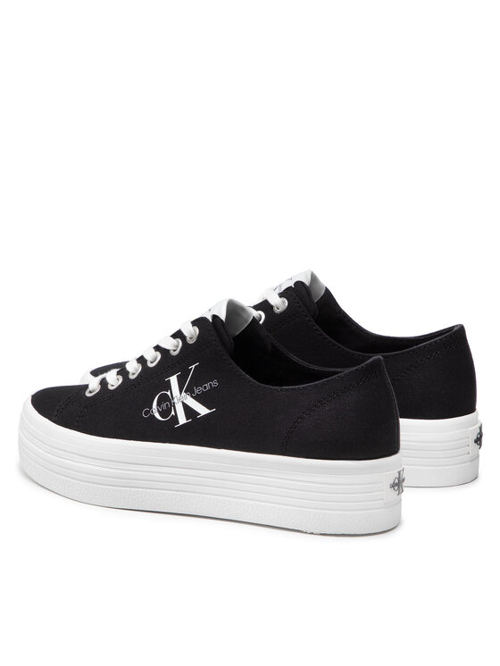 Calvin Klein Jeans Calvin Klein Jeans Teniszcipő Vulcanized Flatform Laceup Co YW0YW00254 Fekete
