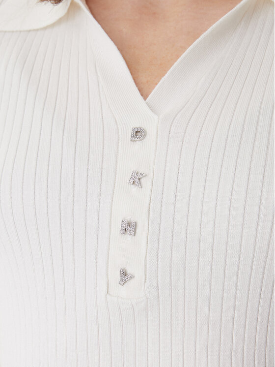 DKNY DKNY Polo DJ6R0236 Écru Regular Fit