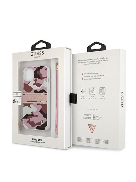 Guess Guess Etui na telefon iPhone 13 Mini Różowy