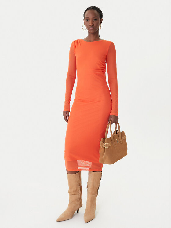 Patrizia Pepe Patrizia Pepe Kokteilinė suknelė 8A1604/J376-R877 Oranžinė Regular Fit