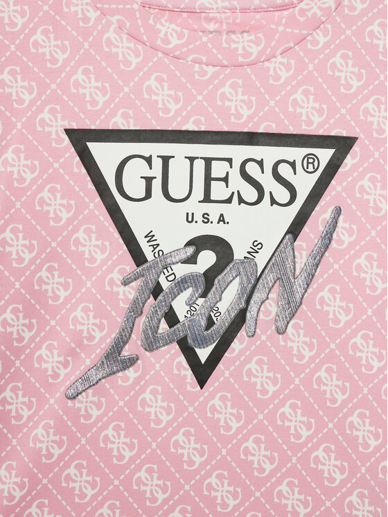 Guess Guess Majica J4RI06 K6YW3 Roza Boxy Fit