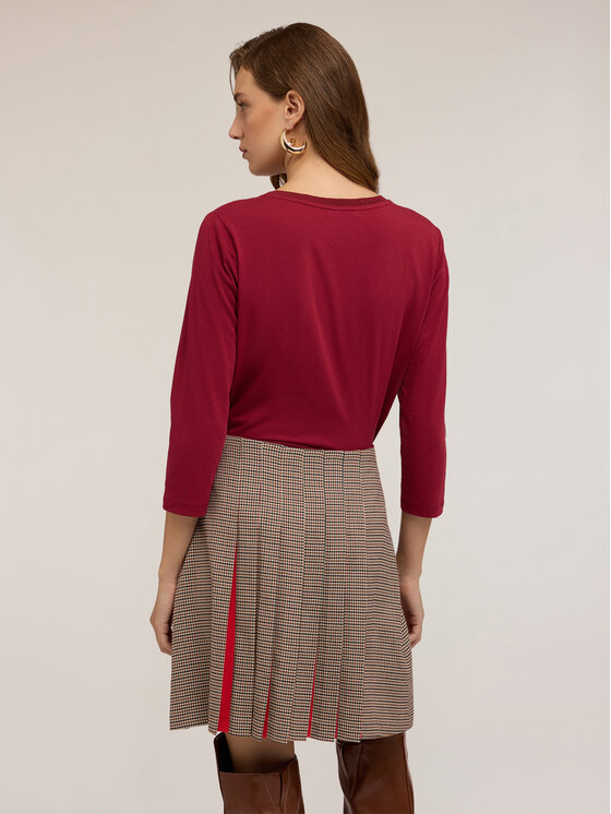 Motivi Motivi T-shirt G064W703440N036 Bordeaux Regular Fit