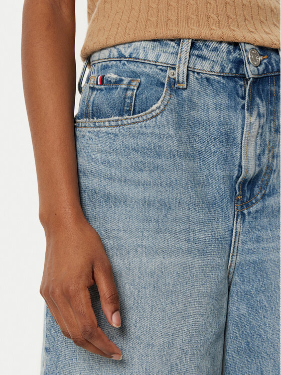 Tommy Hilfiger Tommy Hilfiger Jeansy WW0WW43705 Niebieski Wide Leg