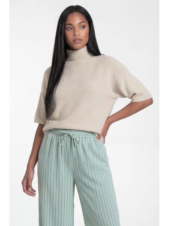 FIGL FIGL Sveter M1324 Béžová Loose Fit