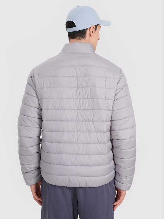 4F 4F Kurtka puchowa MIDSHOP TEXTILE Szary Regular Fit