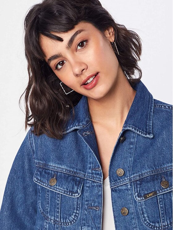 Lee Lee Giacca da donna RIDER CROPPED Blu Slim Fit