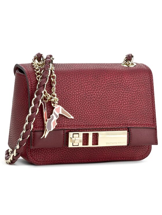 Trussardi Jeans Torebka Diane Grain Pochette Bag 75B091 Bordowy Modivo.pl
