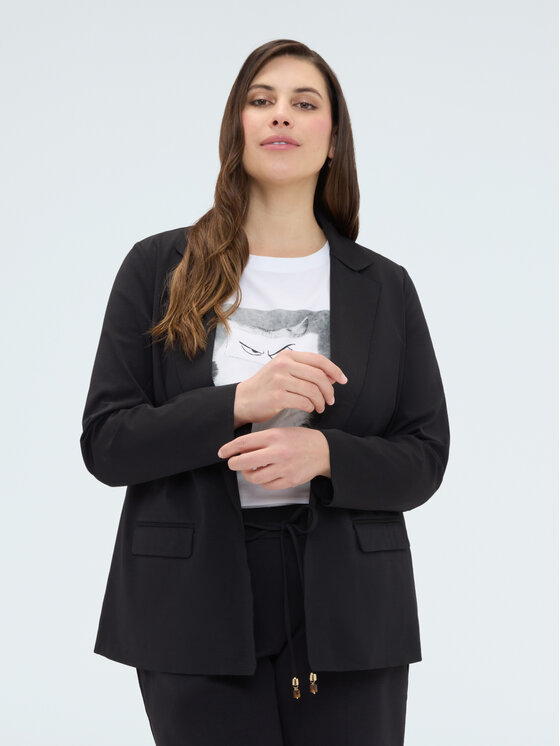 Fiorella Rubino Fiorella Rubino Giacca di transizione G890L009185N033 Nero Regular Fit