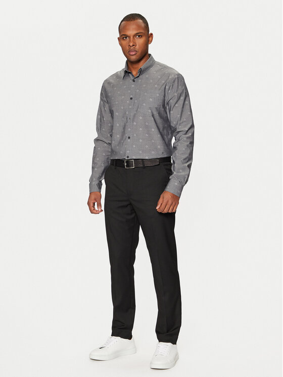 Guess Guess Koszula M5RH05 WFXX1 Szary Regular Fit