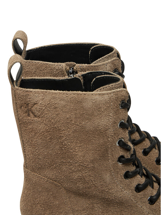 Calvin Klein Jeans Calvin Klein Jeans Trapery Flatform Zip Laceup Mg S YW0YW01554 Brązowy