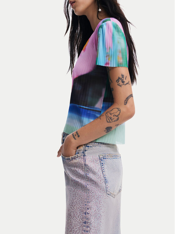 Desigual Desigual Τζιν Cara 24WWDD92 Μπλε Straight Fit