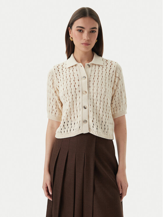 Marella Cardigan Voto 2613341055 Écru Regular Fit