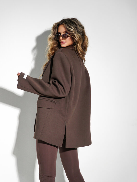 LilaLou LilaLou Sako Buki Hnědá Oversize