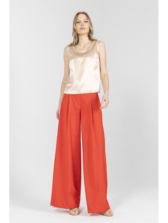 Deni Cler Milano Deni Cler Milano Spodnie materiałowe W-DC-5242-F2-A7-30-1 Czerwony Loose Leg