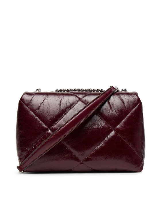 Tory Burch Tory Burch Ročna torba Kira Diamond 169326 Bordo rdeča