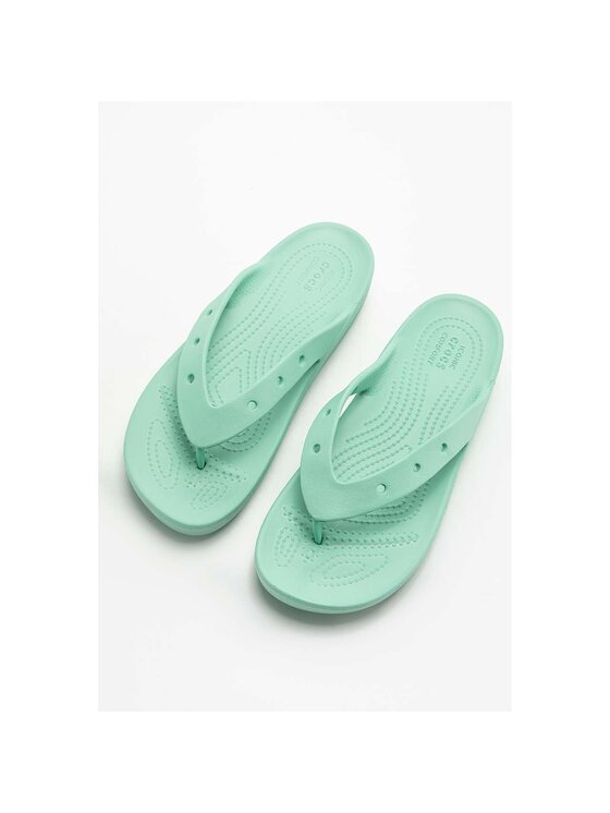 Crocs Crocs Japonki Platform Flip 207714-3UG Zielony