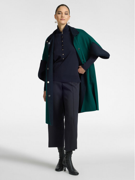 Elena Mirò Elena Mirò Pantaloni di tessuto P154P000346N002 Blu Cropp Fit