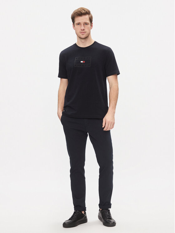 Tommy Hilfiger Tommy Hilfiger Póló Big Graphic S/S Tee MW0MW34204 Sötétkék Regular Fit