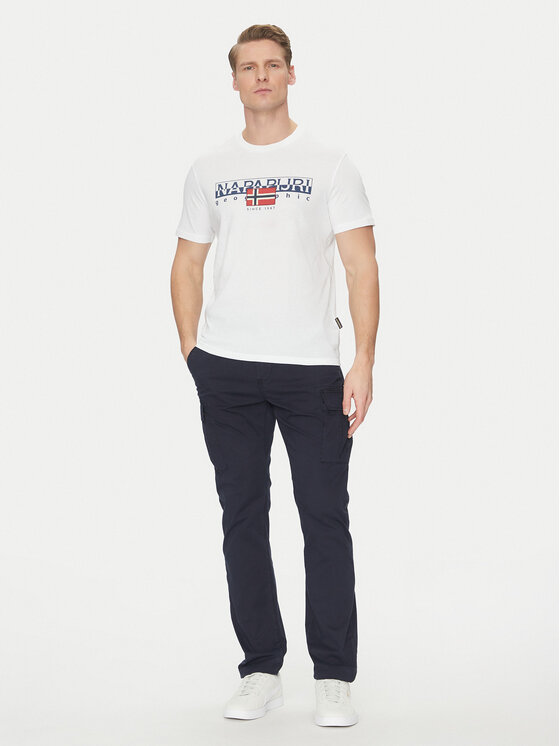 Napapijri Napapijri T-Shirt S-Aylmer NP0A4HTO Bílá Regular Fit