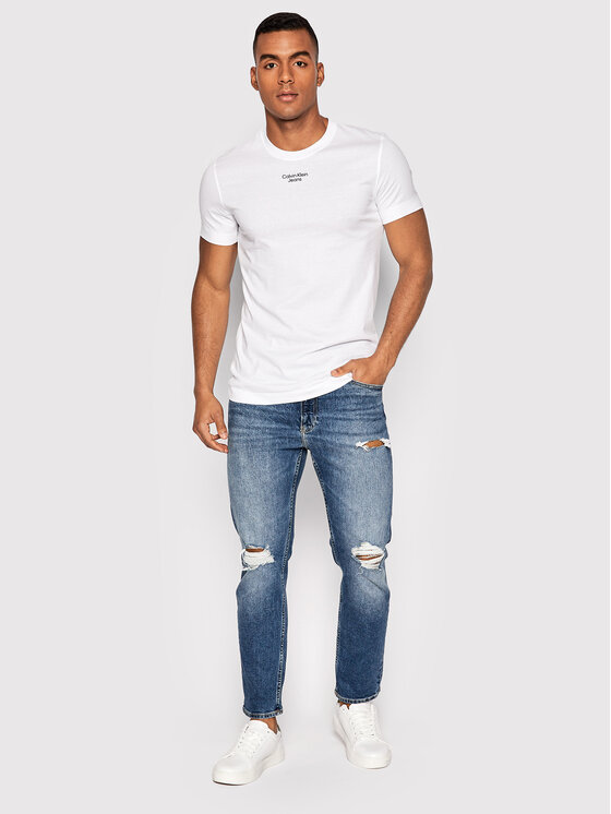 Calvin Klein Jeans Calvin Klein Jeans T-Shirt J30J320595 Biały Slim Fit
