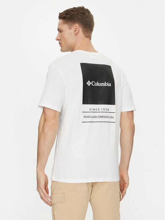 Columbia Columbia T-krekls Barton Springs™ 2058331 Balts Regular Fit