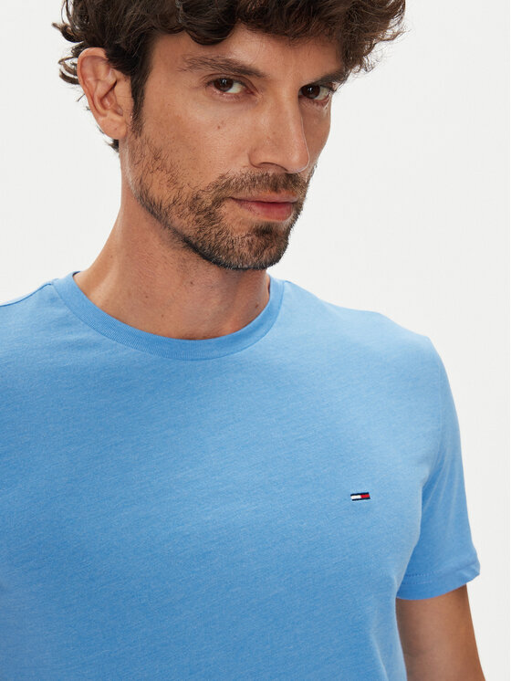 Tommy Jeans Tommy Jeans Marškinėliai Jaspe DM0DM20363 Mėlyna Slim Fit