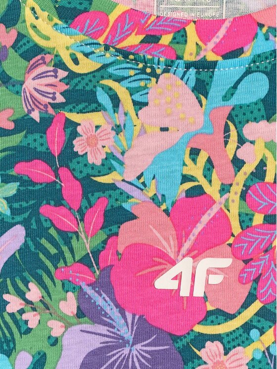 4F 4F T-Shirt 4FJRAW26TTSHF4243-90A Kolorowy Boxy Fit
