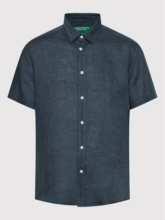 United Colors Of Benetton United Colors Of Benetton Camicia 5BKU5QJH8 Blu scuro Regular Fit