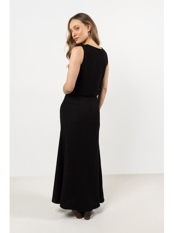 Awama Awama Spódnica A717 Czarny Basic Fit