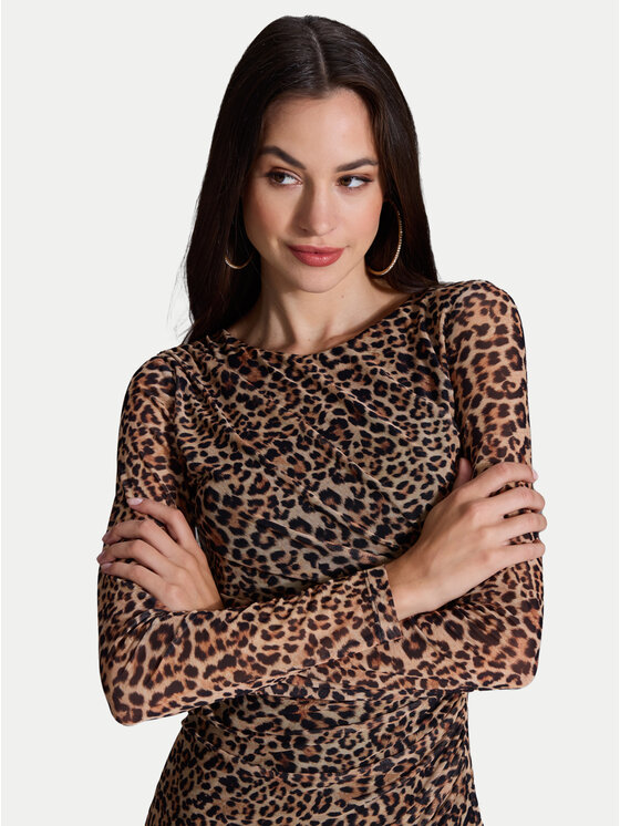 Swing Swing Kokteilinė suknelė 5AI17600 Smėlio Slim Fit