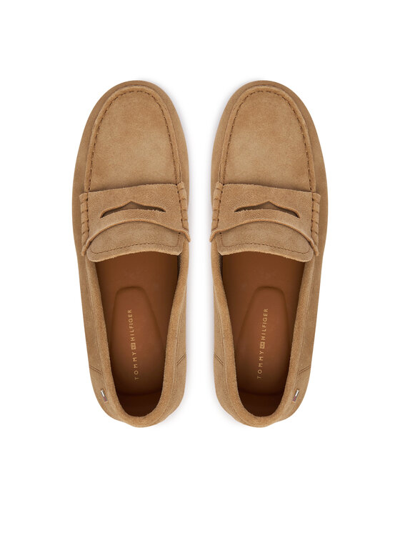 Tommy Hilfiger Tommy Hilfiger Μοκασίνια Flag Soft Suede Driver Loafer FW0FW08558 Καφέ
