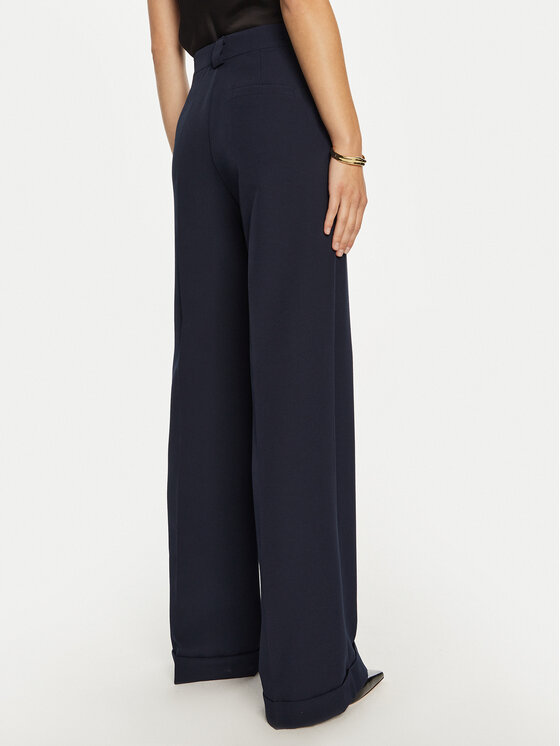 Maryley Maryley Pantaloni di tessuto 24IB563/43BL Blu scuro Regular Fit