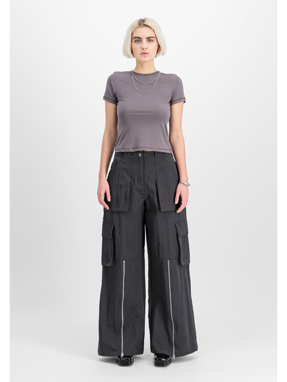 Alpha Industries Alpha Industries Spodnie cargo Zipped Leg Cargo Pant Women Szary Loose Fit