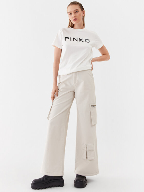 PINKO Pinko T-Shirt 101752 A150 Bílá Regular Fit