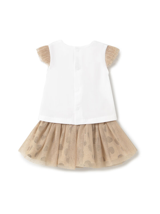 Mayoral Mayoral Completo T-shirt e gonna 1874 Beige Regular Fit