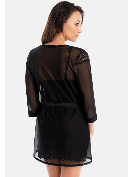 Teyli Teyli Szlafrok 302 Czarny Standard Fit